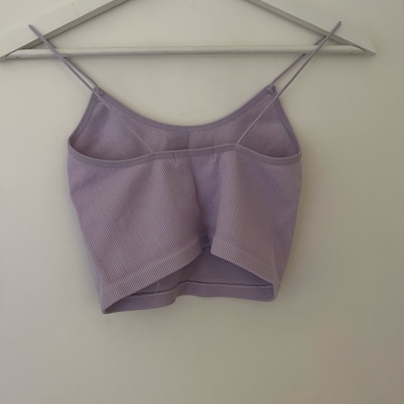Purple Sleeveless Fitted Crop Camisole - Picture 3 of 3